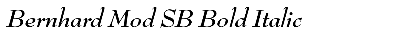 Bernhard Mod SB Bold Italic